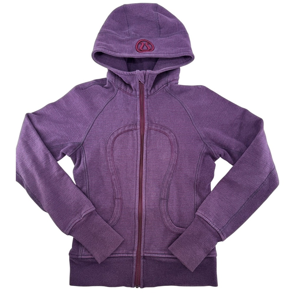 Lululemon Women's Size 4 Purple Full Zip Hoodie Scuba Jacket Thumbholes Athletic